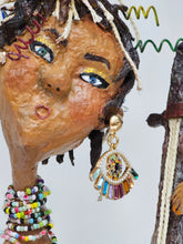 Load image into Gallery viewer, Paper mache Musician Woman Home Decor Sculpture Art