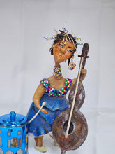 Load image into Gallery viewer, Paper mache Musician Woman Home Decor Sculpture Art