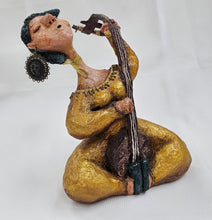 Load image into Gallery viewer, Handmade Paper Mache Woman Musician Home Decor Sculpture Art