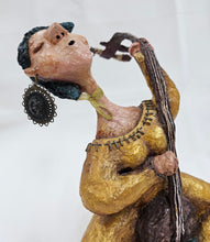Load image into Gallery viewer, Handmade Paper Mache Woman Musician Home Decor Sculpture Art