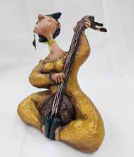 Load image into Gallery viewer, Handmade Paper Mache Woman Musician Home Decor Sculpture Art