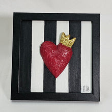 Load image into Gallery viewer, Valentine's Day Original Paper Mache 'king Heart' Art Frame