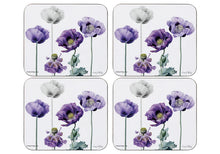 Load image into Gallery viewer, Purple Poppies AWM 4pk Coaster