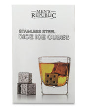Load image into Gallery viewer, Dice Ice Cubes - 4 Pieces Stainless Steel