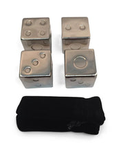 Load image into Gallery viewer, Dice Ice Cubes - 4 Pieces Stainless Steel