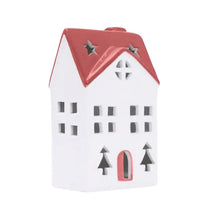 Load image into Gallery viewer, Christmas Red Light Up Ceramic House
