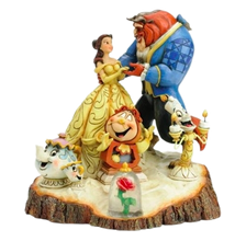 Load image into Gallery viewer, Disney Traditions By Jim Shore - Beauty & The Beast- Tale As Old As Time Carved By Heart