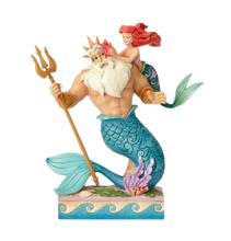 Load image into Gallery viewer, Disney Traditions By Jim Shore - The Little Mermaid Ariel & Triton - Daddy's Little Princess