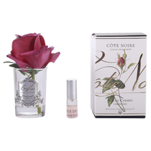 Load image into Gallery viewer, Côte Noire Perfumed Natural Touch Rose Bud in Clear - Carmine Red