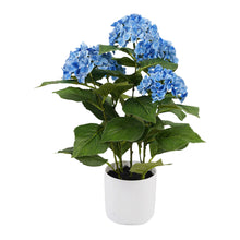 Load image into Gallery viewer, Potted Artificial Blue Hydrangea
