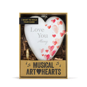 Musical Art Heart - 10cm/4" Love You Always Art Heart