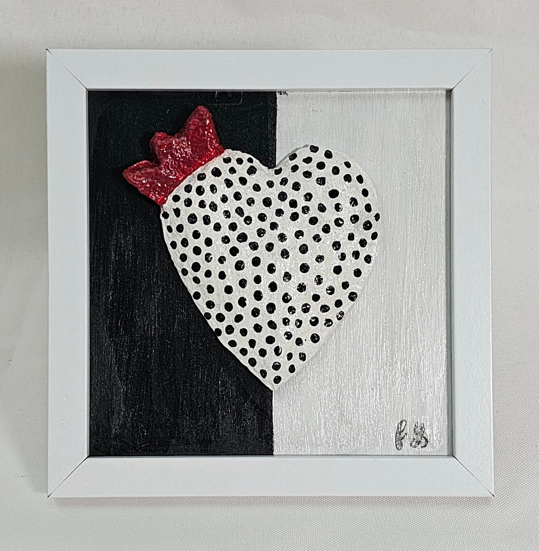 Valentine's Day Original Paper Mache ''Love Heart '' Art Frame