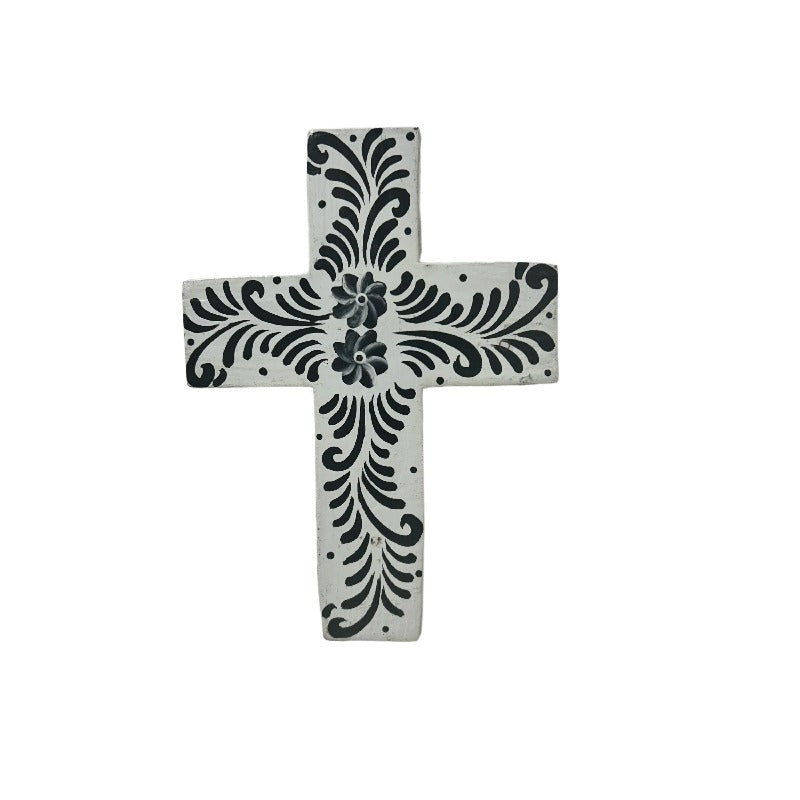 Handcrafted Monochrome Cross Wall Art