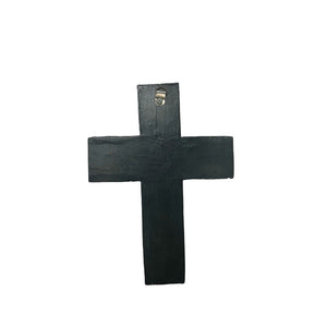 Handcrafted Monochrome Cross Wall Art