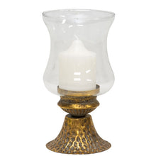 Load image into Gallery viewer, Lustre Footed Pressed – Metal Candleholder
