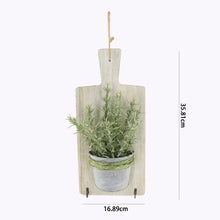 Load image into Gallery viewer, Artifical Rosemary Hanging Chopping Board w/Hooks 17x36cm
