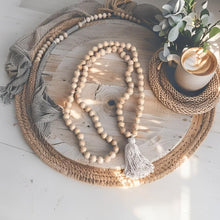 Load image into Gallery viewer, L Whitewash Mango Wood Bead Garland

