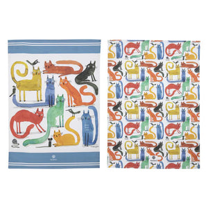 Quirky Cats Assorted 2pk Kitchen Towel