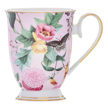 Load image into Gallery viewer, Romantic Garden Pink Footed Mug
