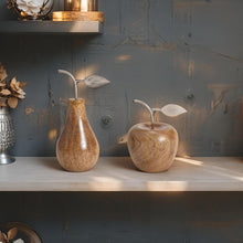 Load image into Gallery viewer, Handcrafted Apple &amp; Pear w/Antique Silver Leaf
