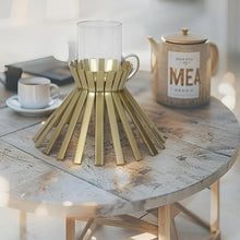 Load image into Gallery viewer, Aura Slatted Pillow Candleholder
