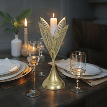 Load image into Gallery viewer, Aura Leaves Taper Candle Holder
