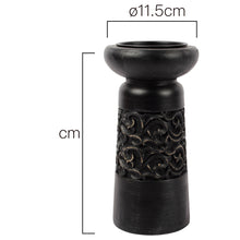 Load image into Gallery viewer, Nero Carved Pillar Candleholder

