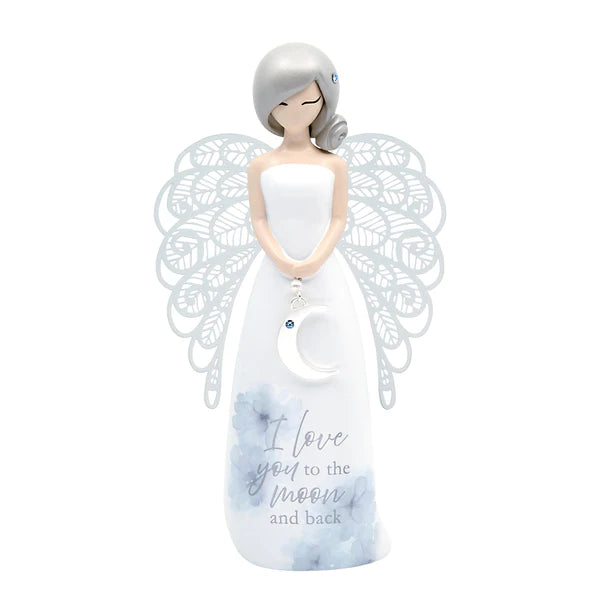 angel Figurine - Moon and Back