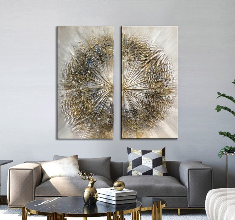 Star Burst/ canvas brush print