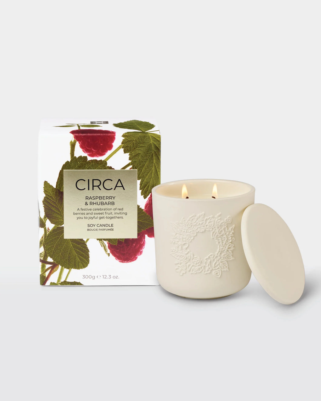 circa/Raspberry & Rhubarb Soy Candle
