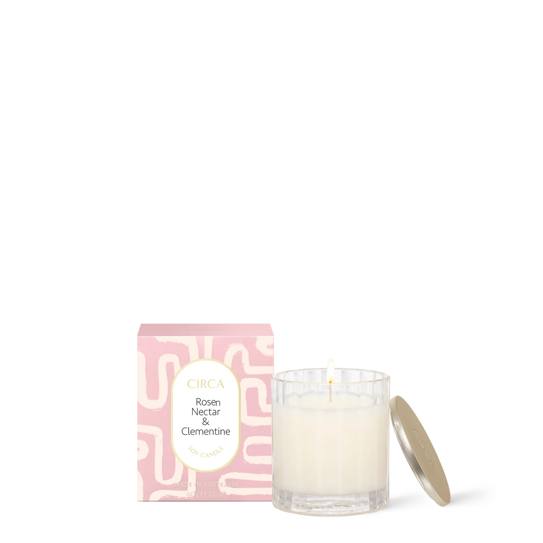 Limited Edition CIRCA Rose Nectar & Clementine Soy Candle 60g