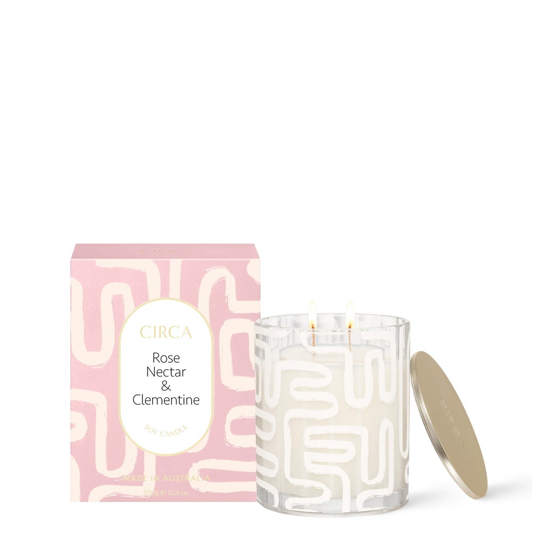 Limited Edition Circa Rose Nectar & Clementine Soy Candle 350g