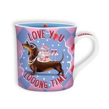 Load image into Gallery viewer, The Brew me up Mug 'Love me Long Time' 360ml Ceramic Gift Boxed
