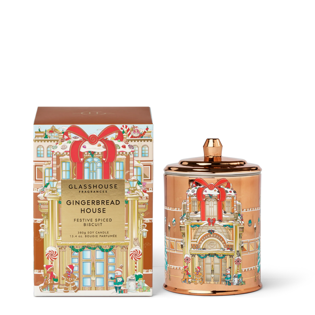 Glasshouse Gingerbread House candle/