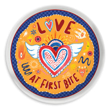 Load image into Gallery viewer, The Lil' Grazing Plate 'Love at First Bite ' 21 cm  Gift Boxed

