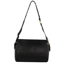 Load image into Gallery viewer, PIERRE CARDIN CROC-EMBOSSED LEATHER CROSS-BODY BAG
