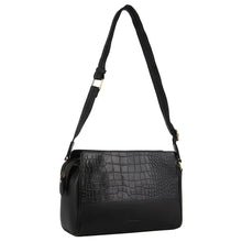 Load image into Gallery viewer, PIERRE CARDIN CROC-EMBOSSED LEATHER CROSS-BODY BAG
