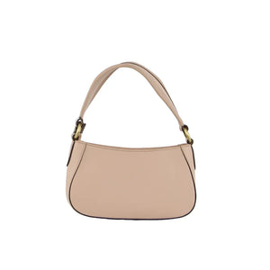 PIERRE CARDIN LADIES LEATHER FLAP OVER BAG - NUDE