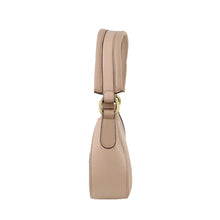 Load image into Gallery viewer, PIERRE CARDIN LADIES LEATHER FLAP OVER BAG - NUDE
