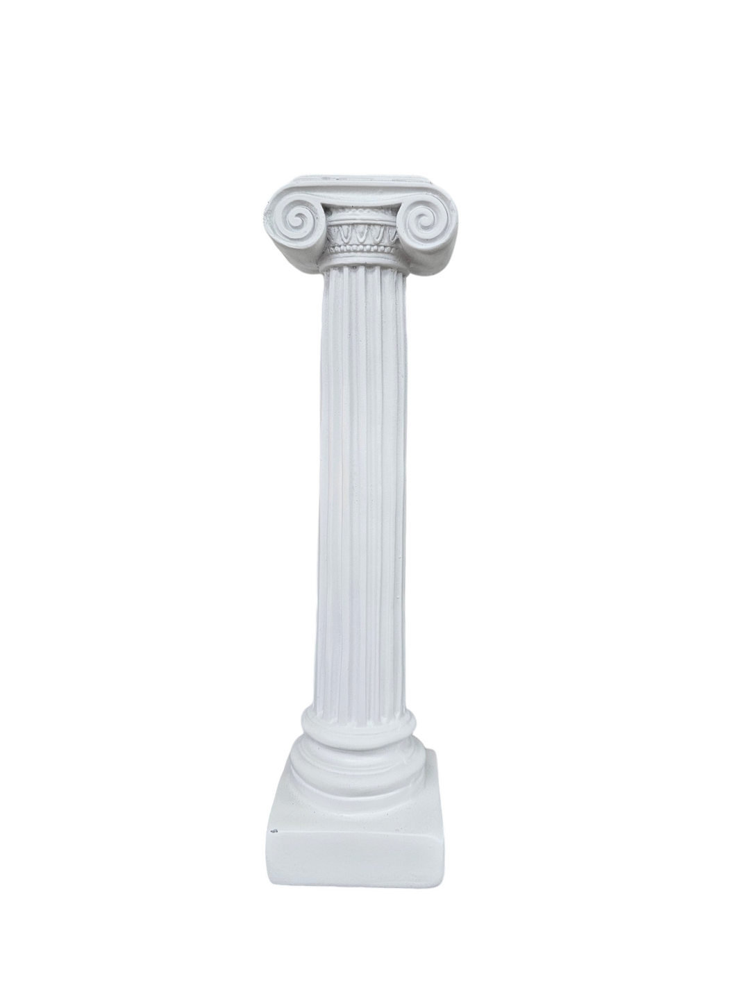 Classical Renaissance Pillar Candle Holder - White