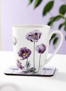 Purple Poppies AWM 4pk Coaster