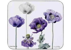 Purple Poppies AWM 4pk Coaster