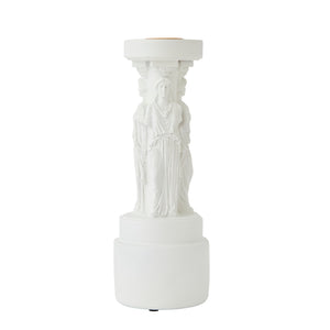 Classical Renaissance Style Deity Candle Holder - White