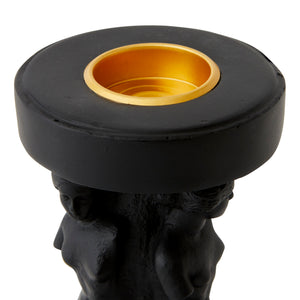 Renaissance Goddess Candle Holder - Black