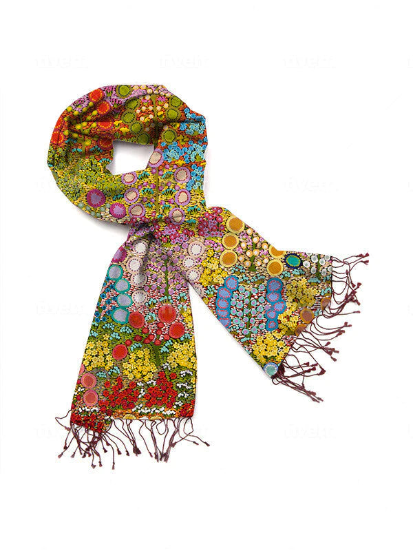 koh living Aboriginal Wild Flowers Scarf