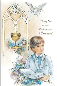 To My Son On Confirmation & Communion Card