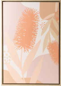 Framed Canvas Print- Fleur Bottlebrush 44x64 cm