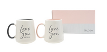 Load image into Gallery viewer, Wedding Love You &amp; Love You More Mug Set
