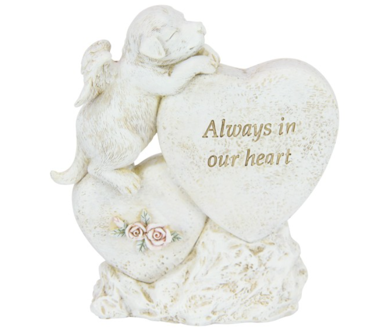 Memorial Pet Dog on Heart