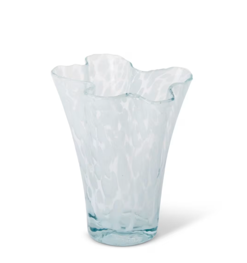 Mottled Glass Valentino Vase - 20 x 19 x 25cm